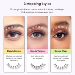 Natural/Volume/Wispy | 60 Individual Lashes