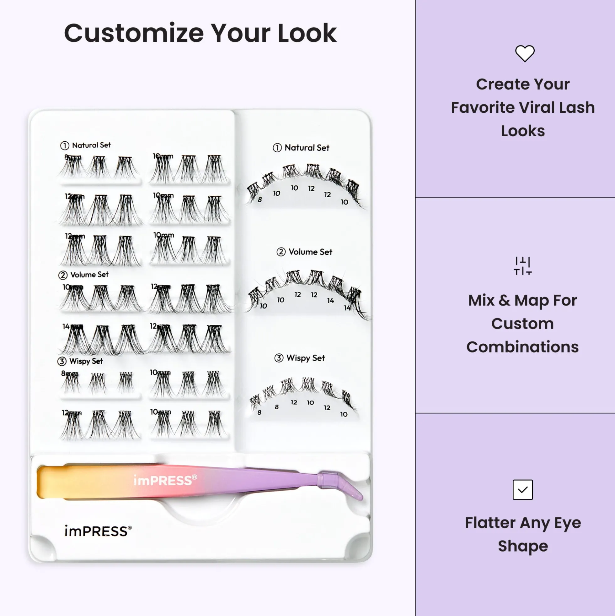 Natural/Volume/Wispy | 60 Individual Lashes
