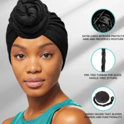 Satin-Lined Halo Turban