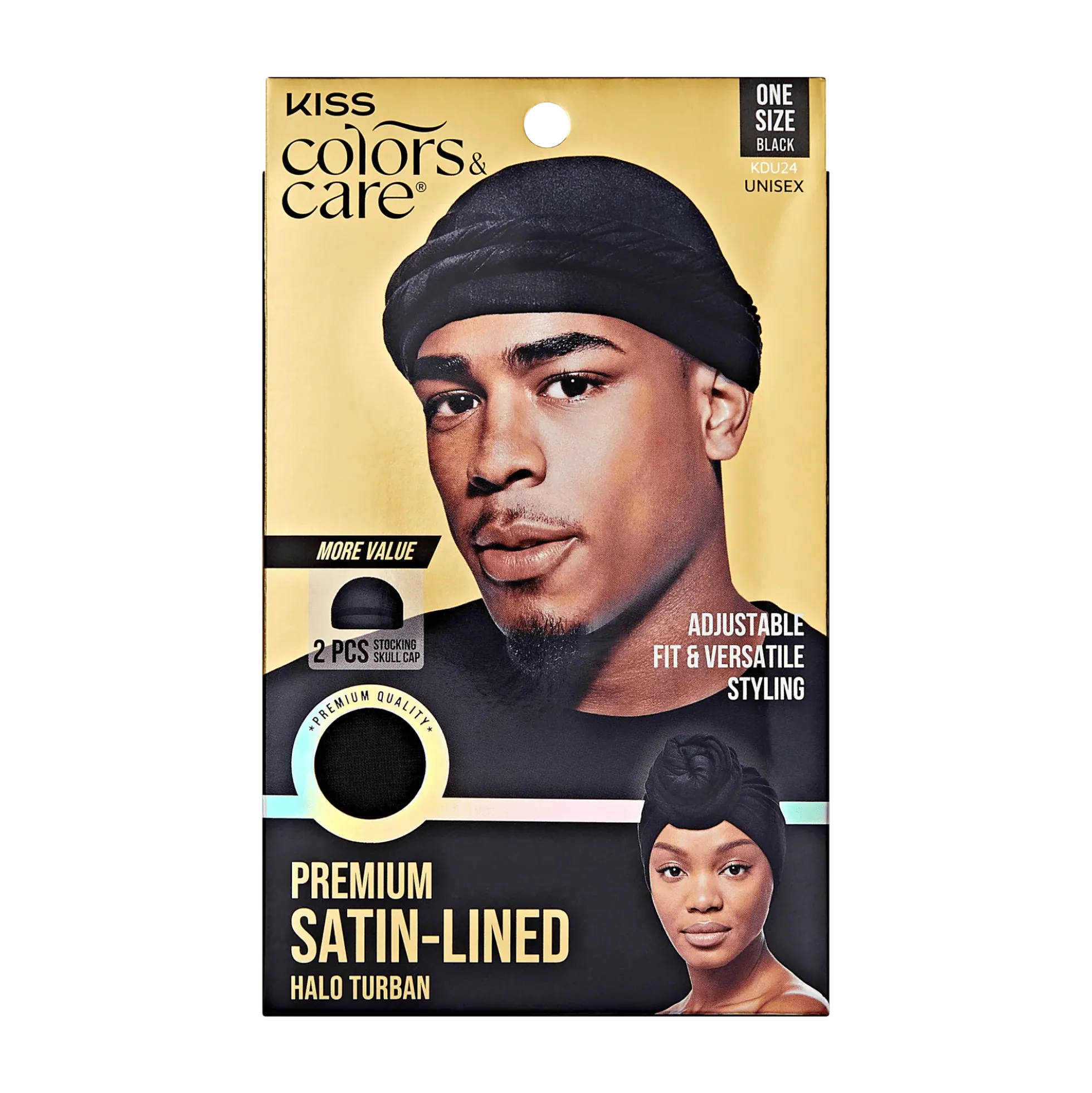 Satin-Lined Halo Turban Set
