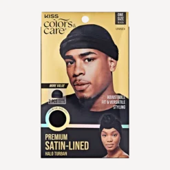 Satin-Lined Halo Turban Set
