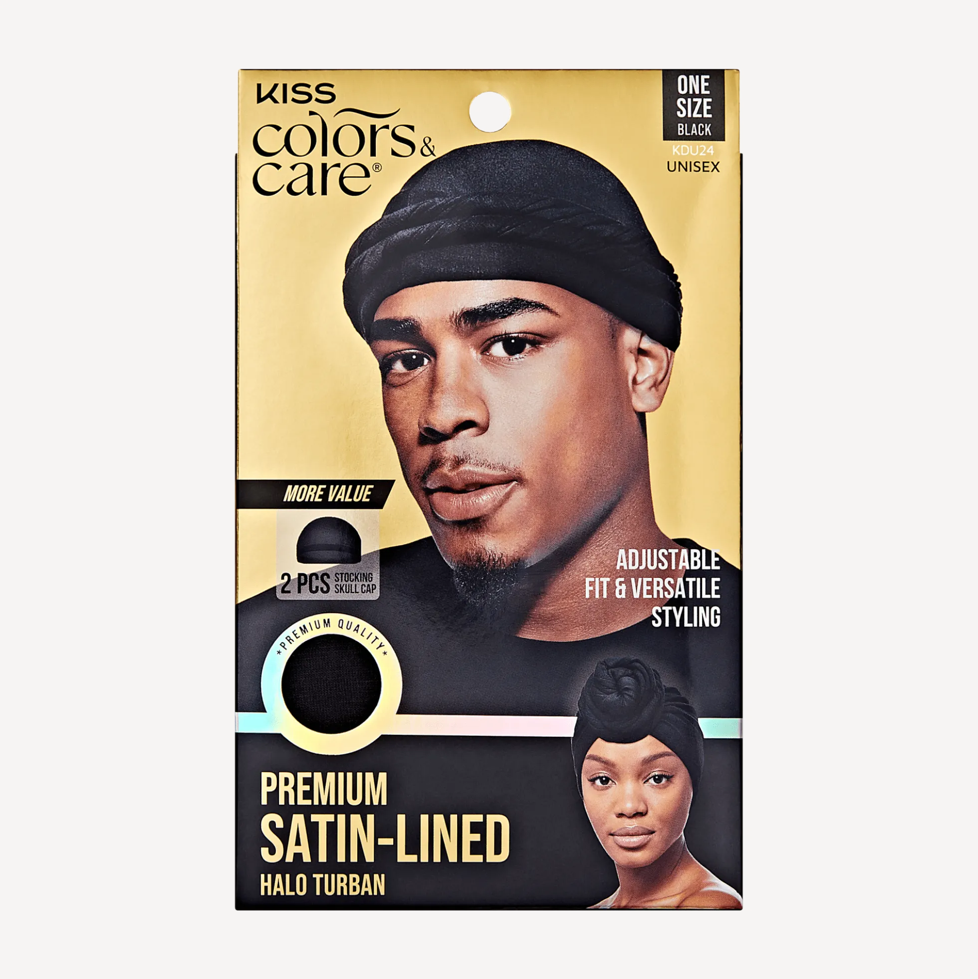 Satin-Lined Halo Turban Set