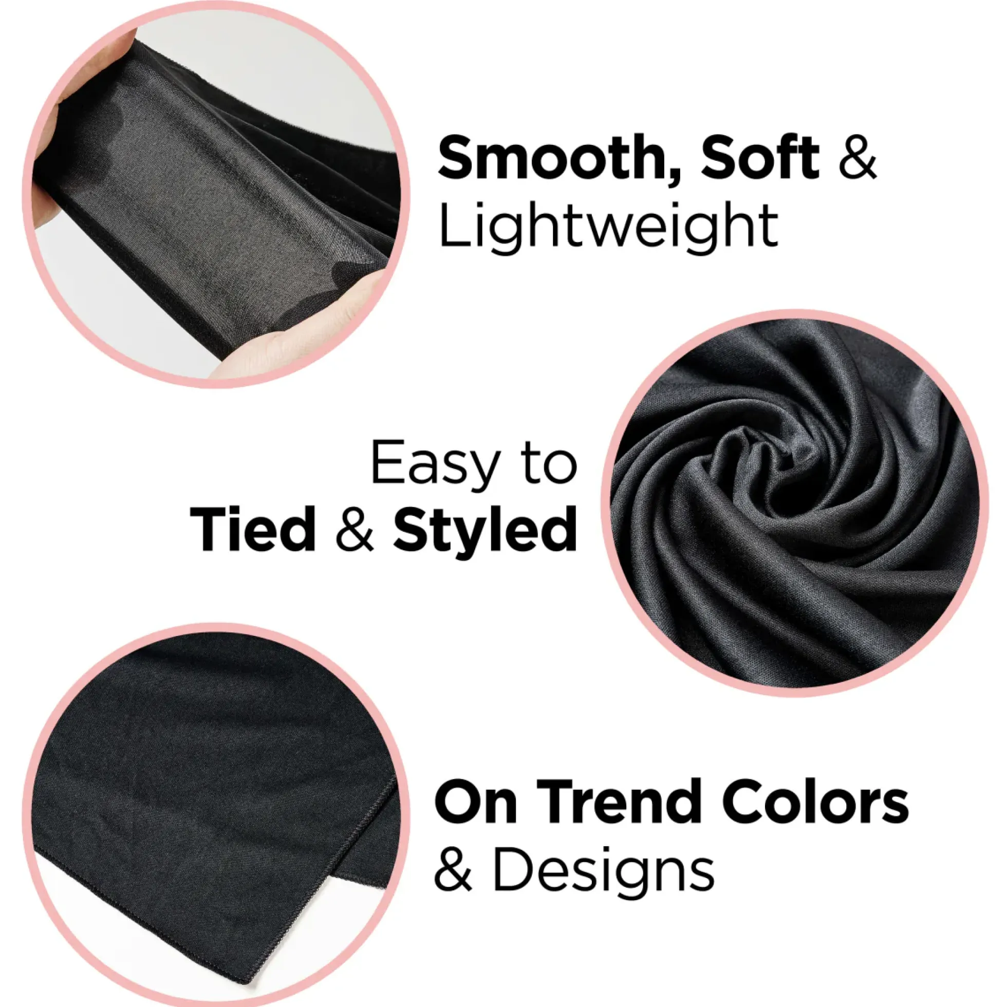 Soft Satin Wrap Scarf