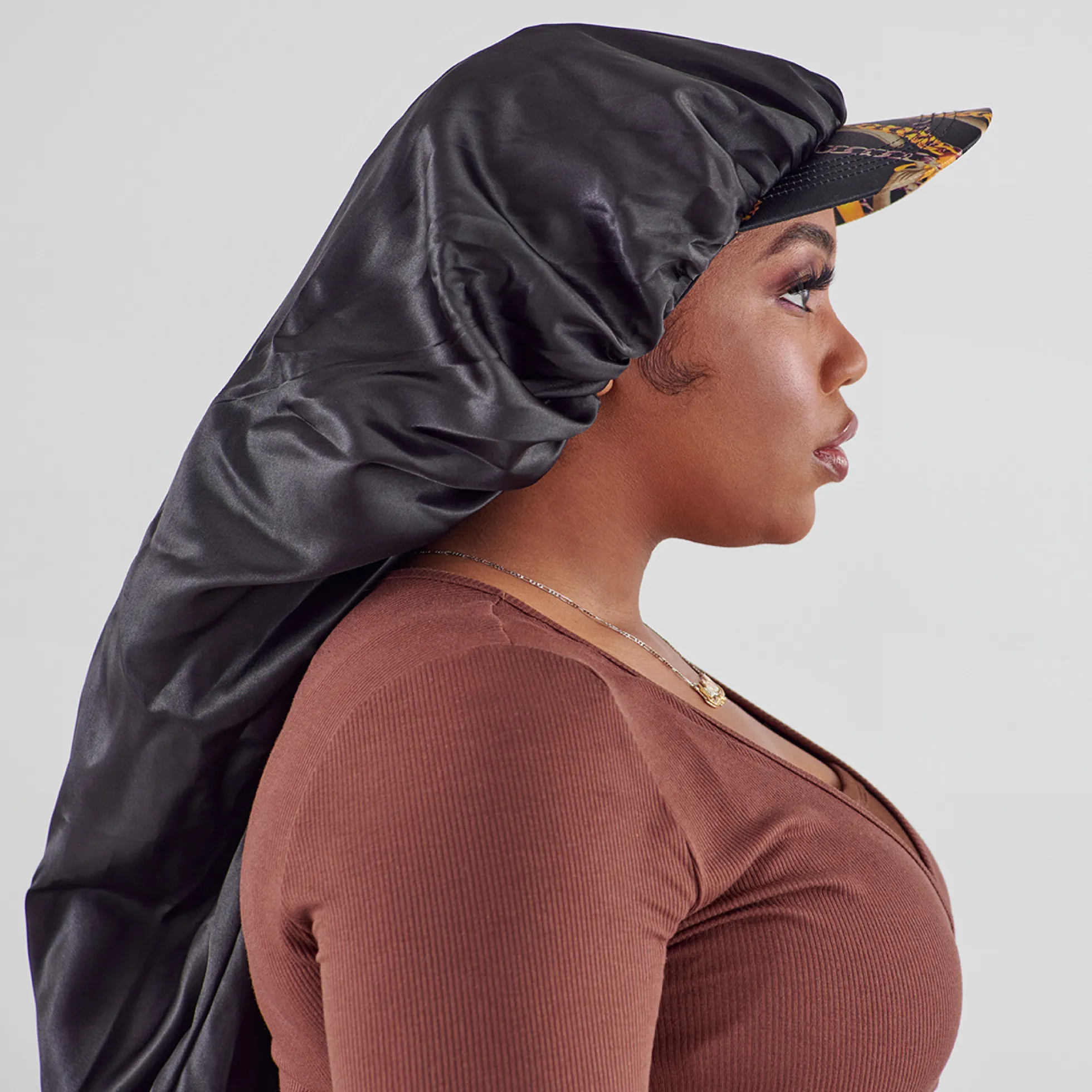 Visor Satin Hair Cap Braid